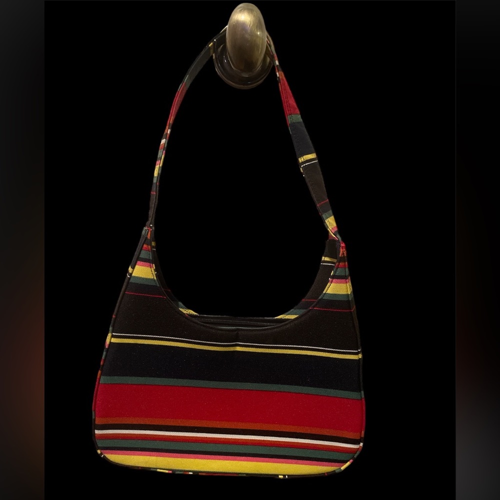 Vintage color-block shoulder bag 💚💛🧡❤️